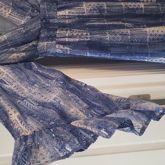 Betsey Johnson Empire Waist Bell Sleeve   Boho Dress - 6 S/M - Picture 9 of 12